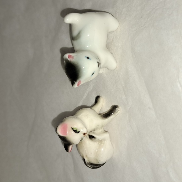 Vintage cat kitten figurines - porcelain ceramic vintage cat figurines - Picture 5 of 6